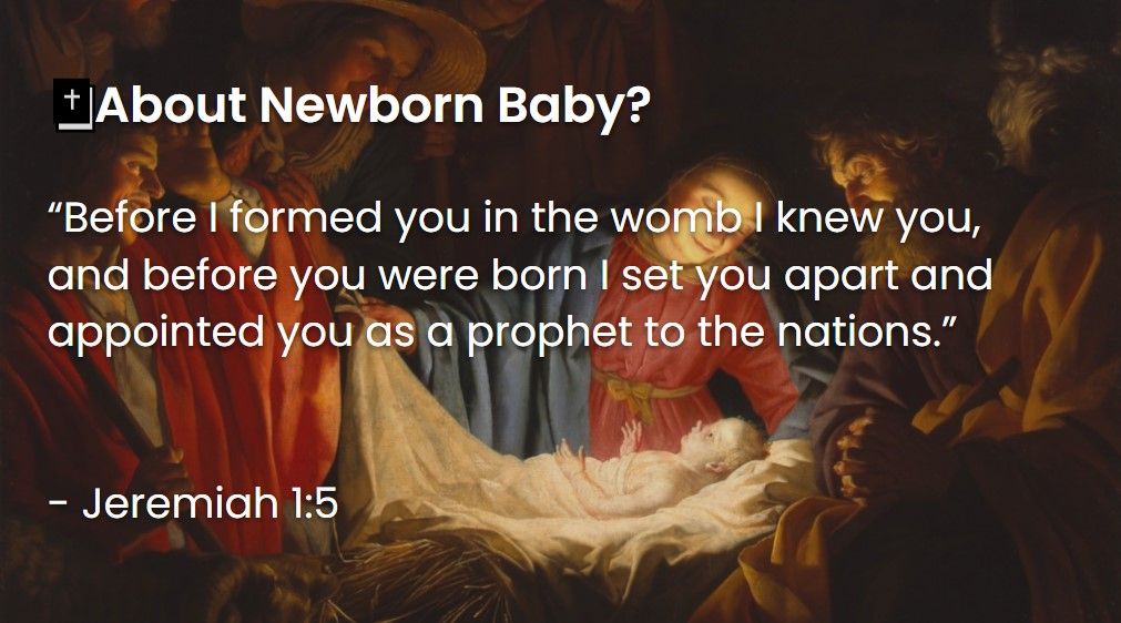 What Does The Bible Say About Newborn Baby
