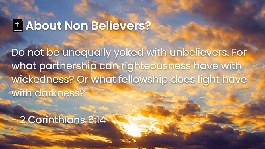 What Does The Bible Say About Non Believers