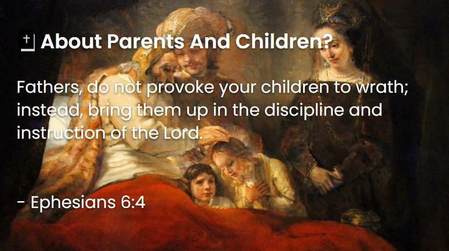 What Does The Bible Say About Parents And Children