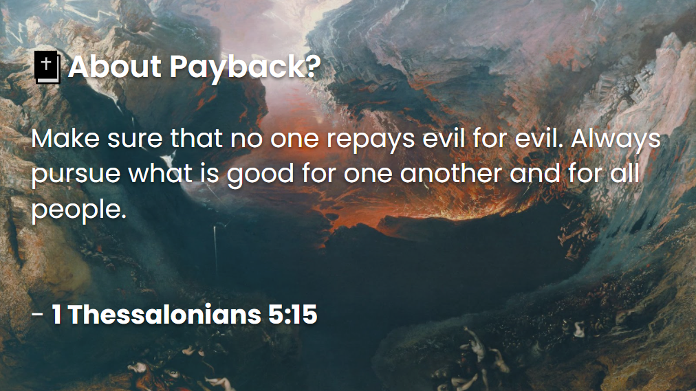 What Does The Bible Say About Payback