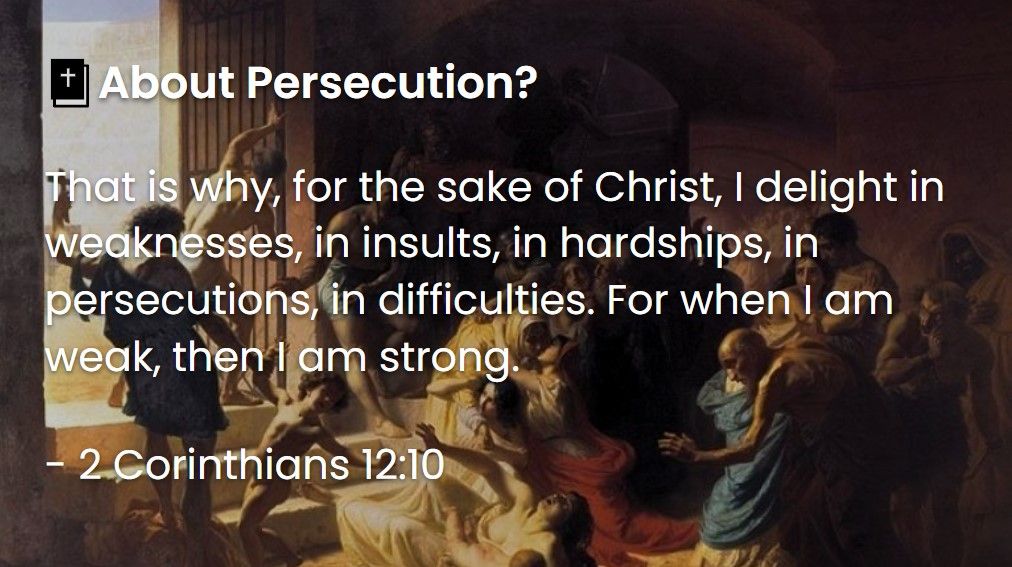 What Does The Bible Say About Persecution