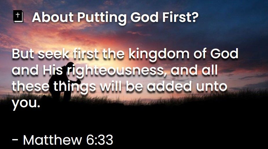 What Does The Bible Say About Putting God First