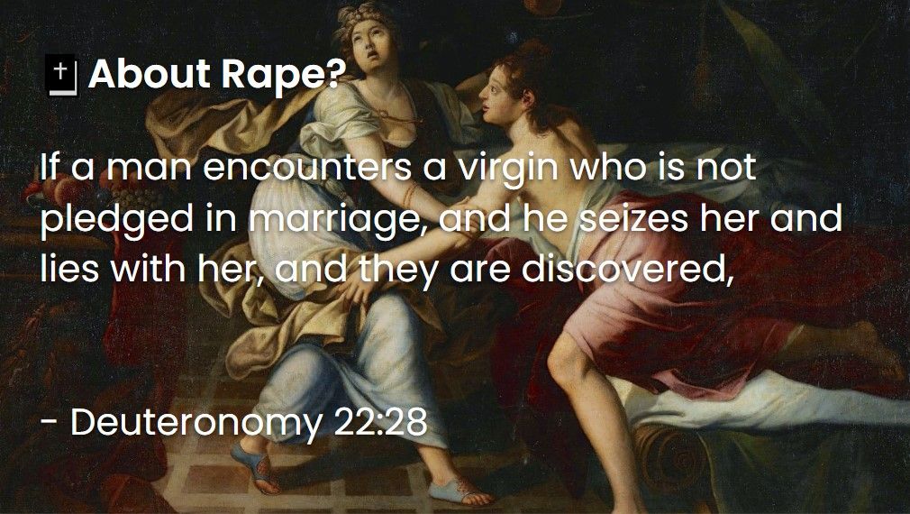 What Does The Bible Say About Rape