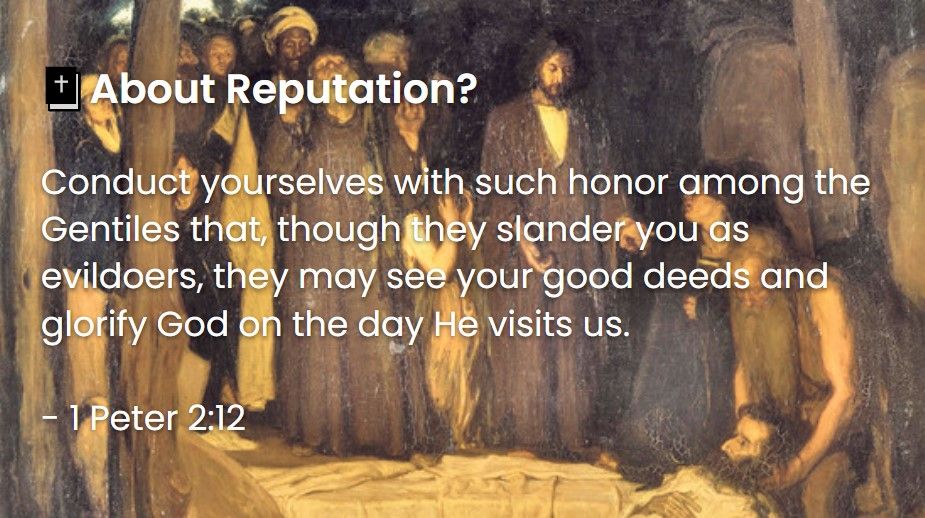 What Does The Bible Say About Reputation