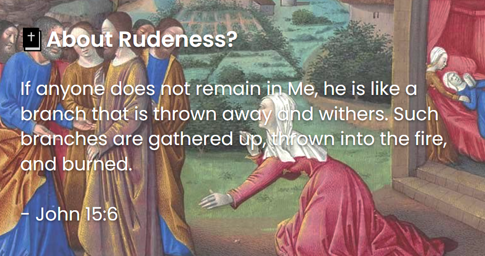 What Does The Bible Say About Rudeness