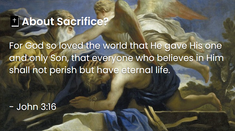 What Does The Bible Say About Sacrifice