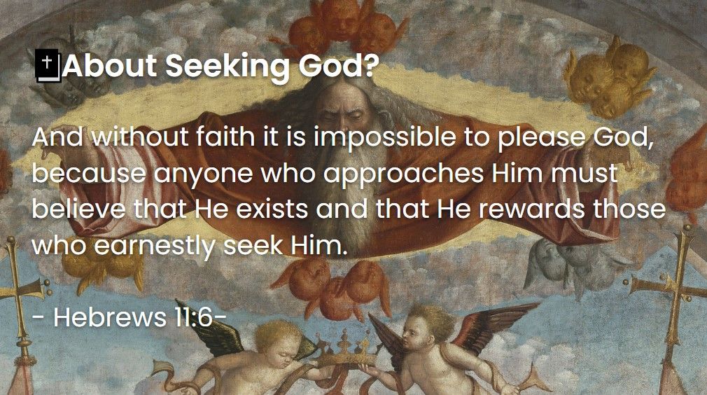 What Does The Bible Say About Seeking God
