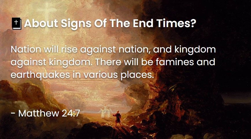 What Does The Bible Say About Signs Of The End Times