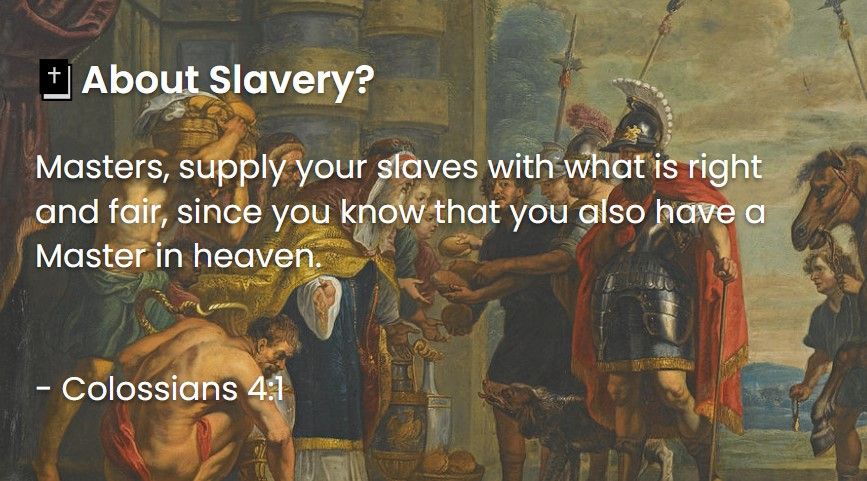 What Does The Bible Say About Slavery
