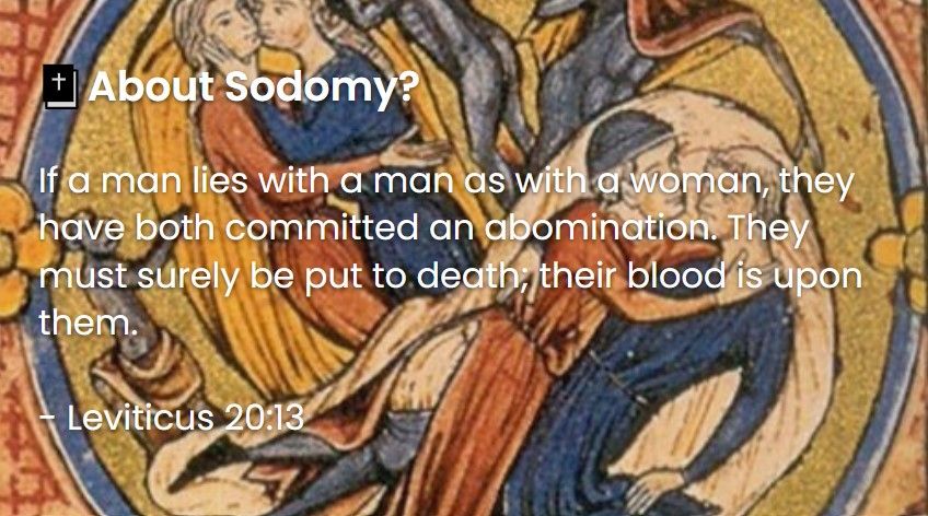 What Does The Bible Say About Sodomy