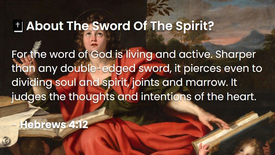 What Does The Bible Say About The Sword Of The Spirit