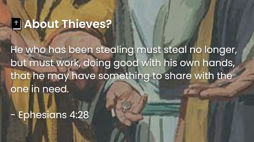What Does The Bible Say About Thieves