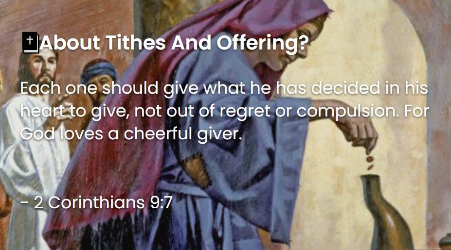 What Does The Bible Say About Tithes And Offering
