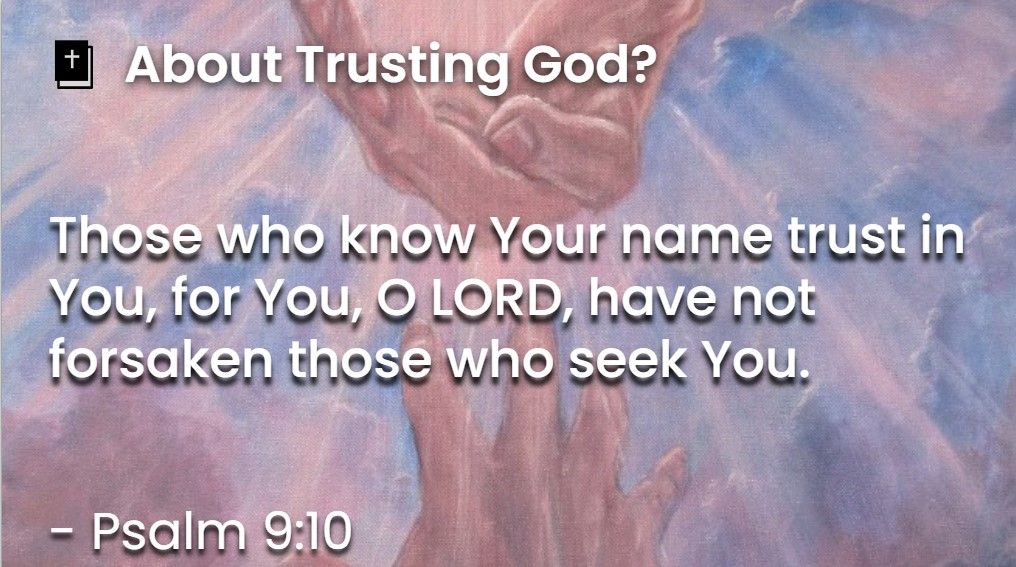 What Does The Bible Say About Trusting God