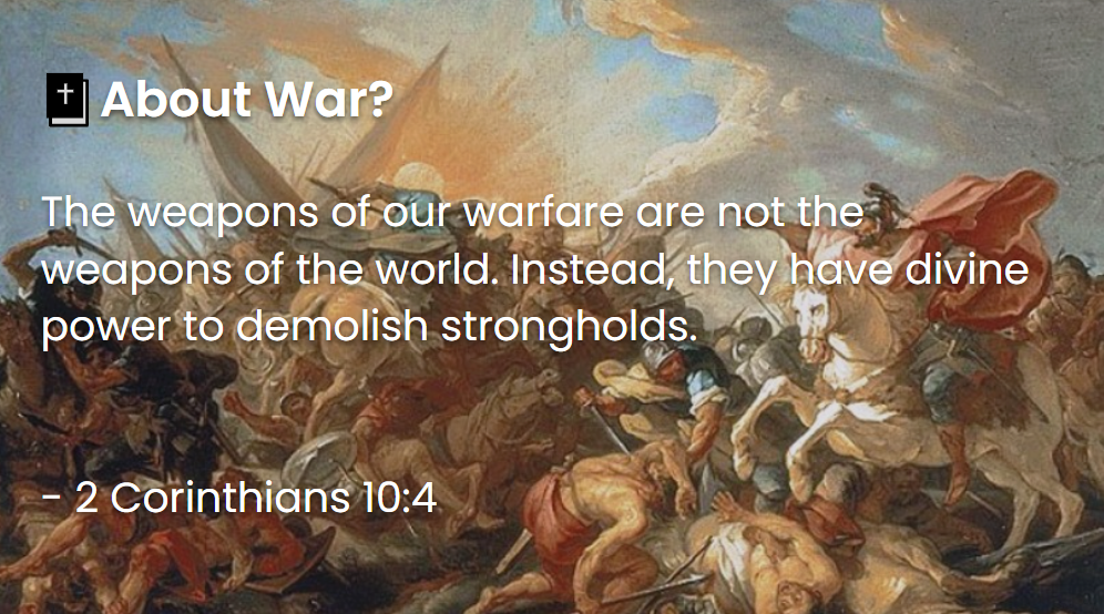 What Does The Bible Say About War