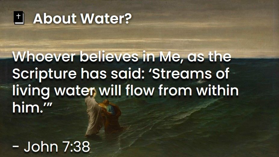 What Does The Bible Say About Water