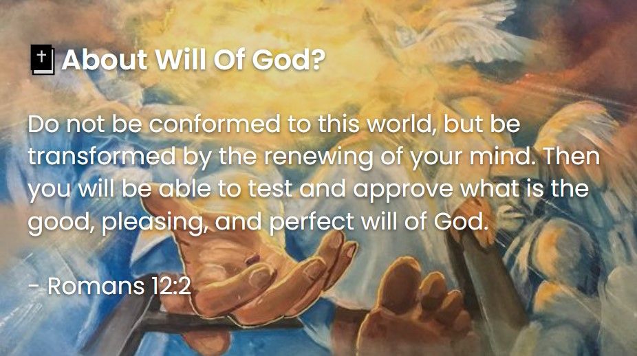 What Does The Bible Say About Will Of God