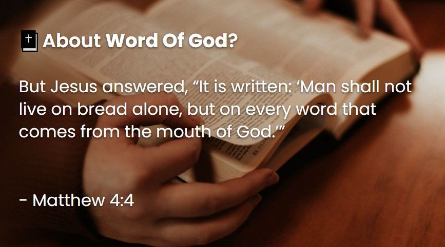 What Does The Bible Say About Word Of God